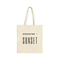 Tote Bag — "Screentime < Sunset" Canvas Tote | Beachy Minimalist Everyday Shopper