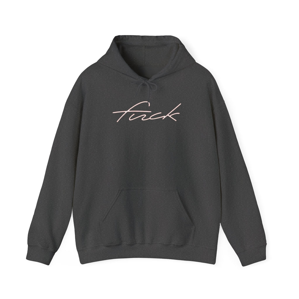 F*ck Script Hoodie – Minimalist Edgy Graphic Hooded Sweatshirt