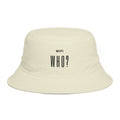 Bucket Hat — 'WiFi WHO?' Minimalist Brown Bucket Hat | Funny Tech Travel Accessory