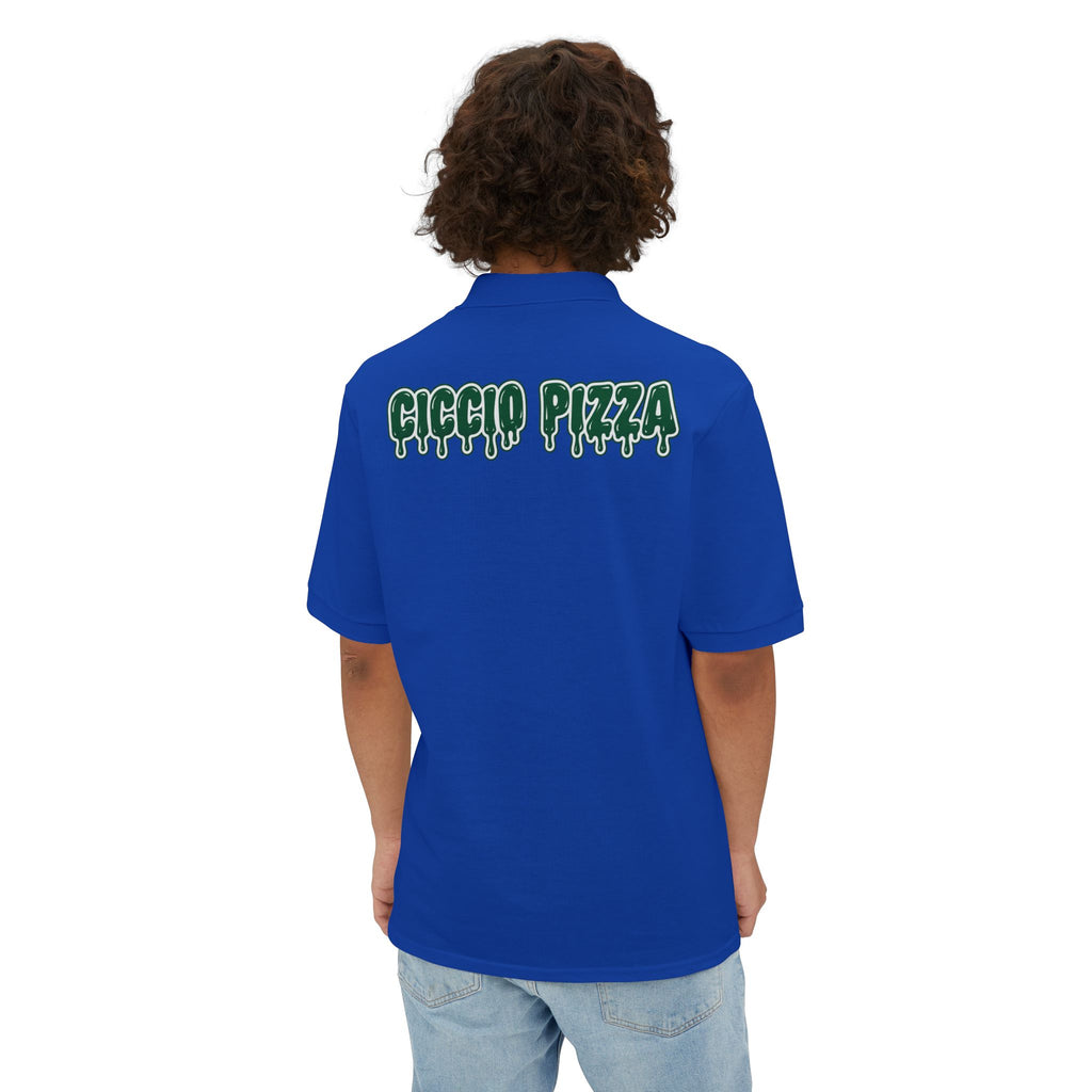 Ciccio Pizza 2 Drip Logo Polo — Men's Short-Sleeve Collared Shirt