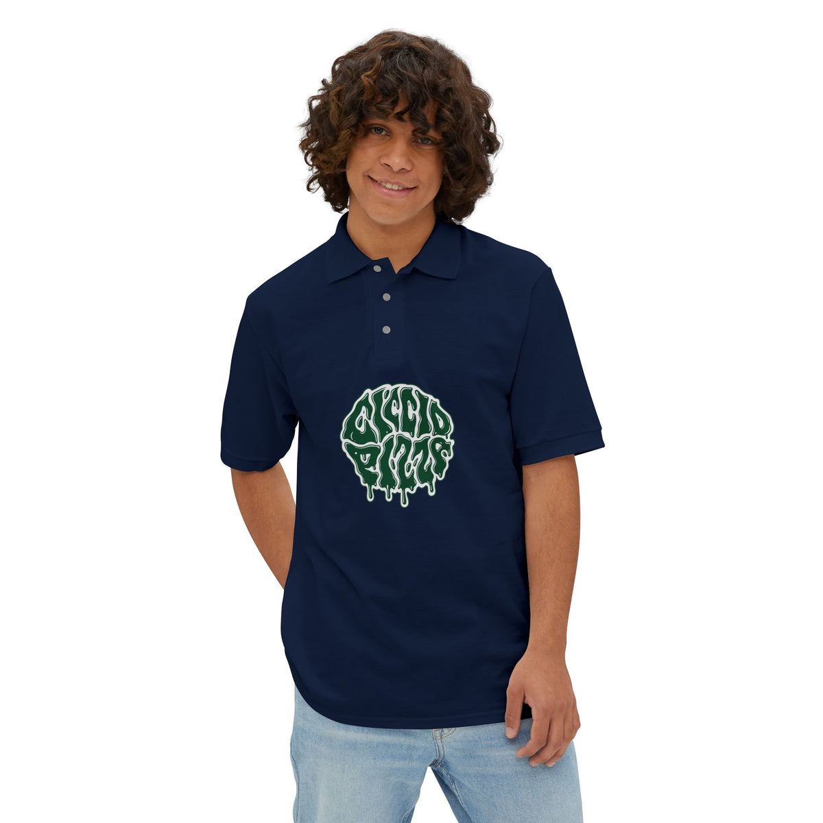 Ciccio Pizza 2 Drip Logo Polo — Men's Short-Sleeve Collared Shirt