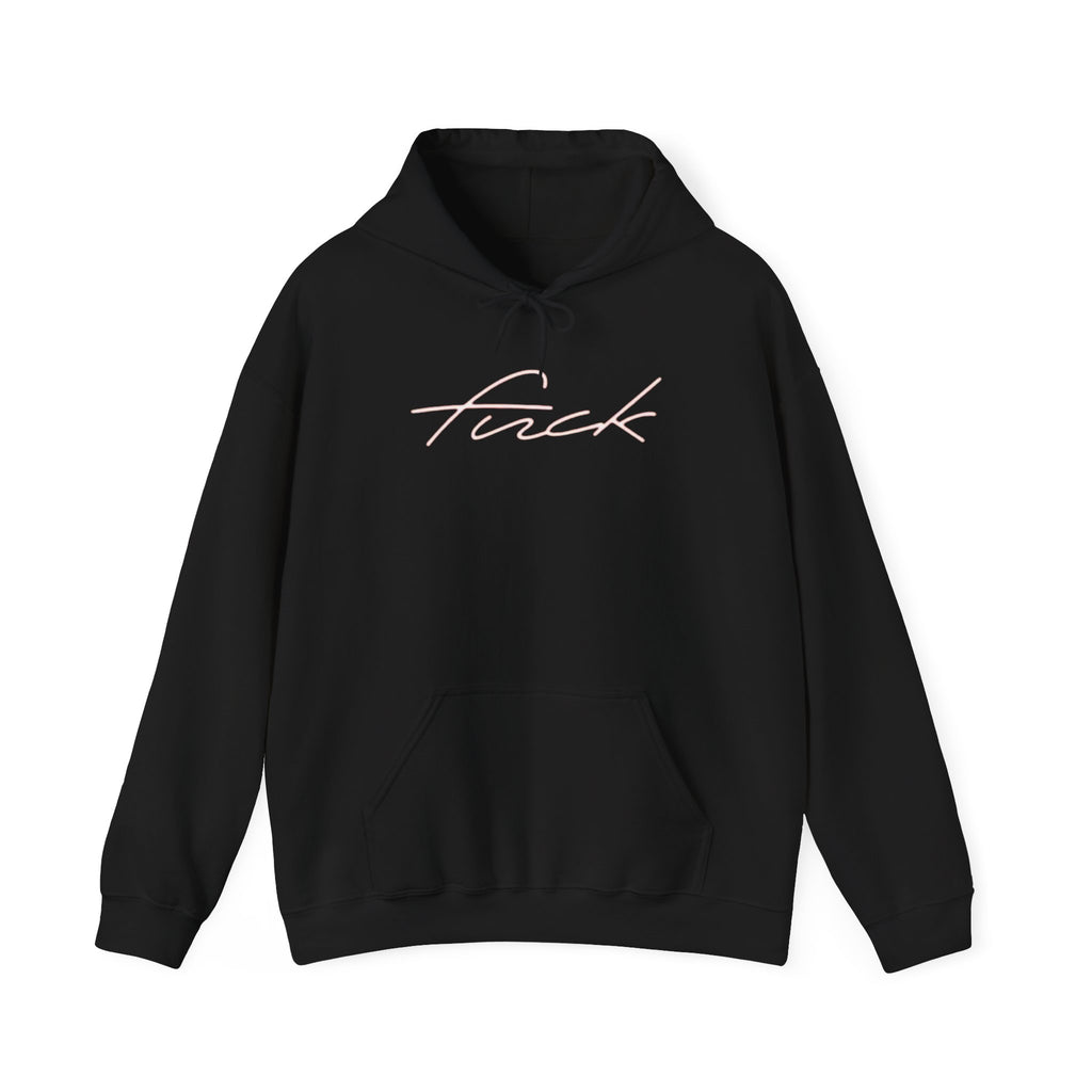 F*ck Script Hoodie – Minimalist Edgy Graphic Hooded Sweatshirt