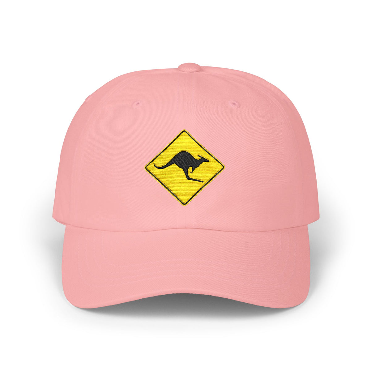 Dad Cap — Kangaroo Road Sign Embroidered Hat