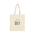 TAN LINES ONLY Canvas Tote Bag – Minimalist Cotton Shopper with 'Tan Lines' Design