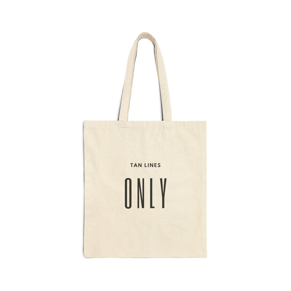 TAN LINES ONLY Canvas Tote Bag – Minimalist Cotton Shopper with 'Tan Lines' Design