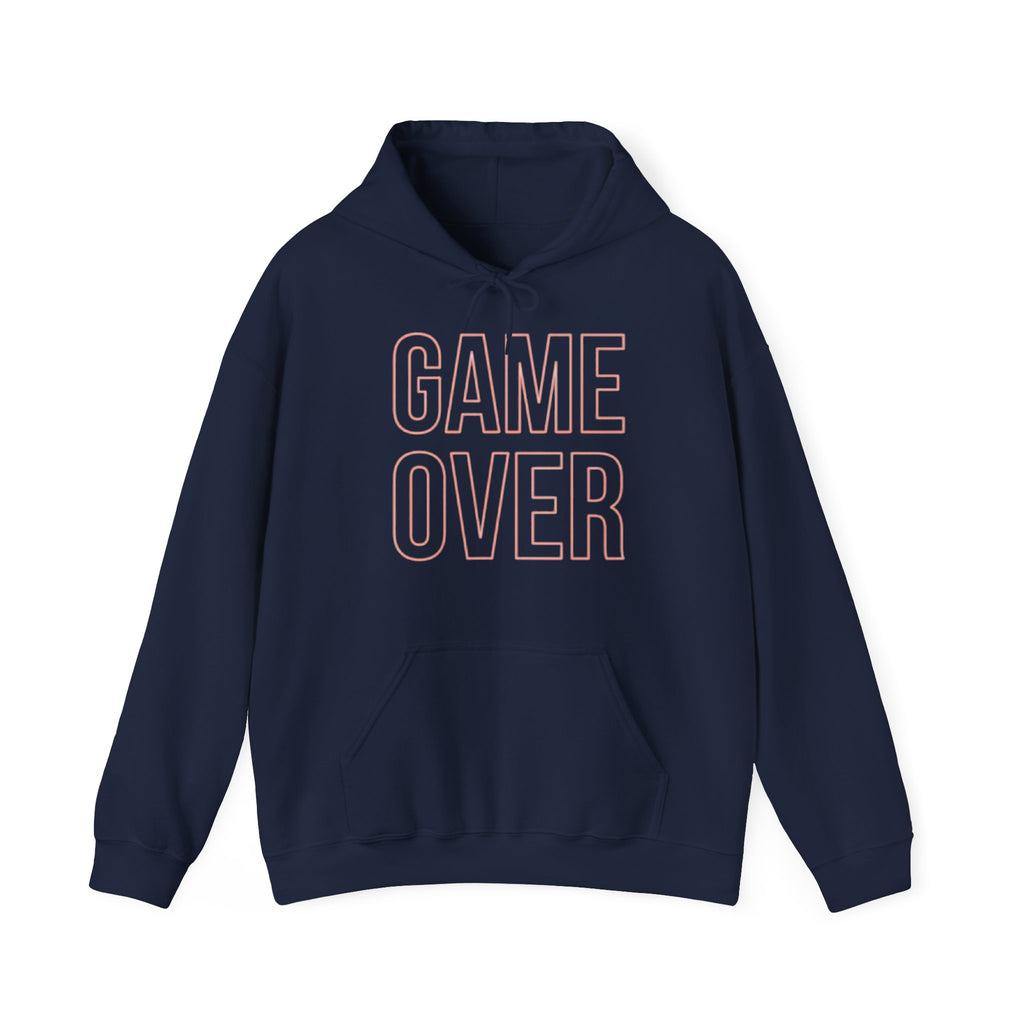 Game Over Hoodie – Retro Outline Graphic Pullover