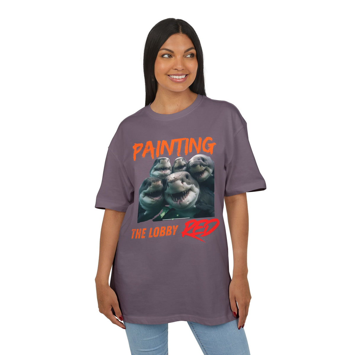 ‘Painting the lobby RED’- Oversized Tshirt