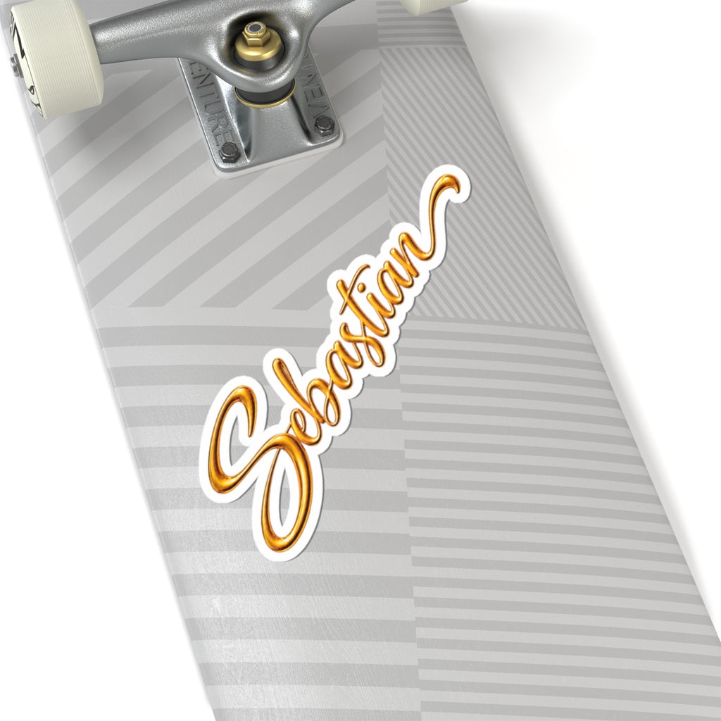 'Sebastian' Script Name Sticker — Custom Kiss-Cut Decal for Laptops, Planners & Gifts