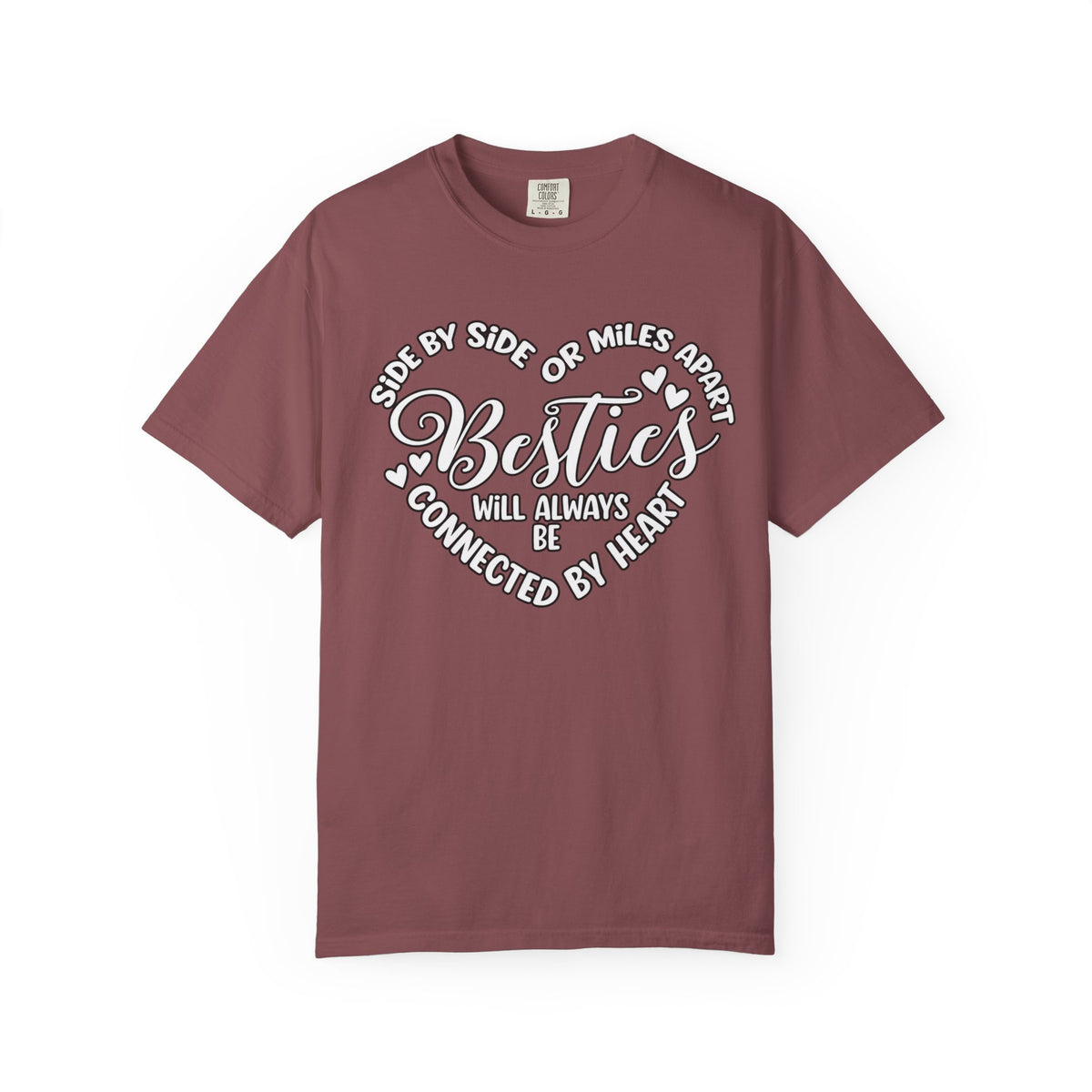 Besties Will Always Be Connected by Heart T-Shirt