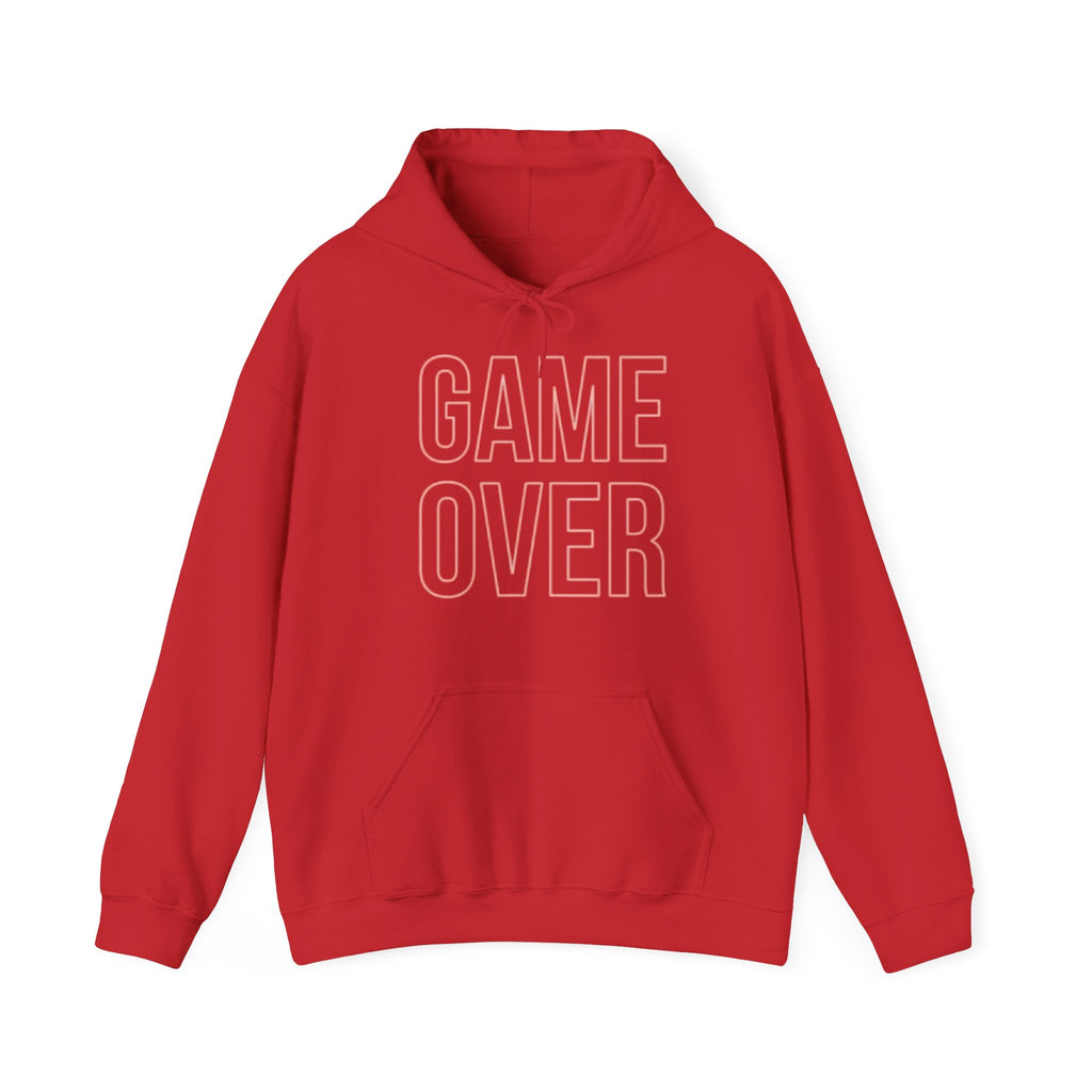 Game Over Hoodie – Retro Outline Graphic Pullover