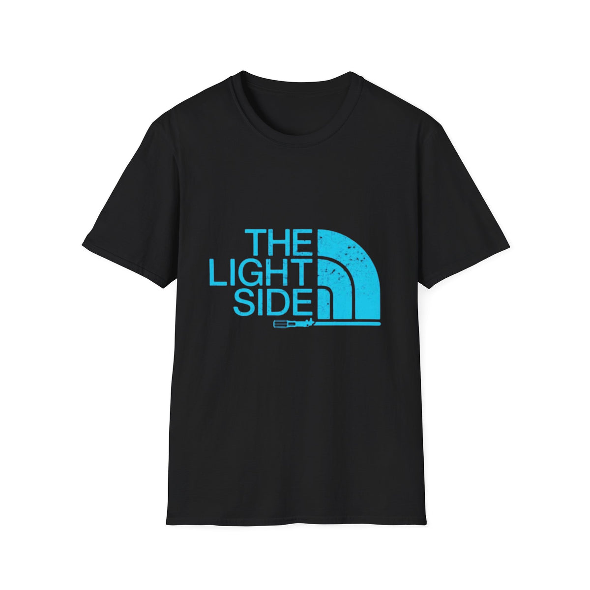 The Light Side T‑Shirt — Retro Blue Sci‑Fi Lightsaber Tee