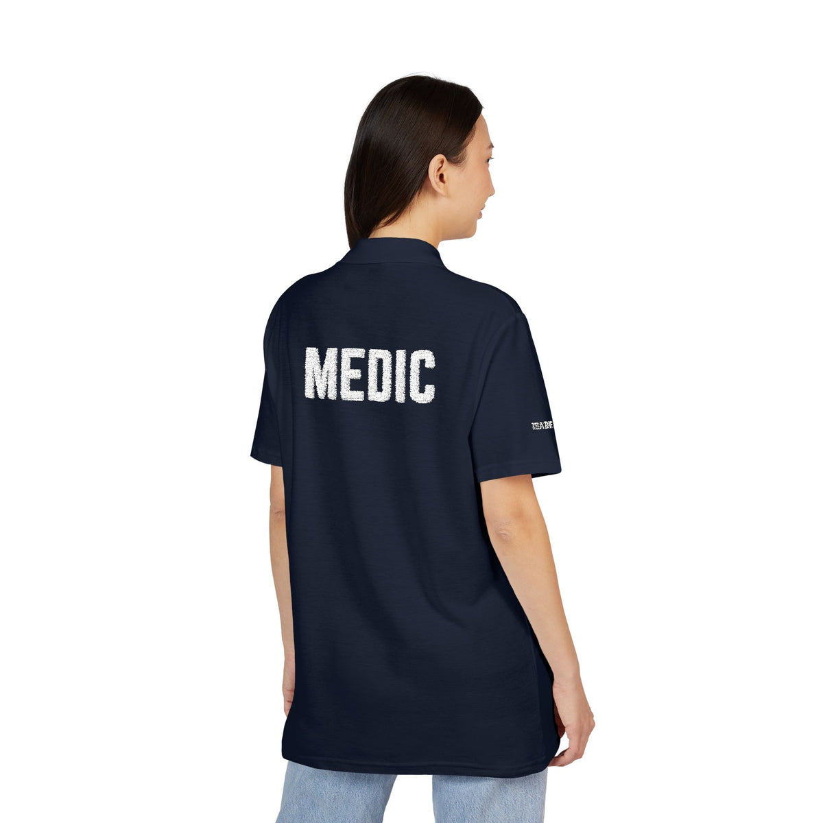 Medic Embroidered Polo Shirt – Navy Tactical First Responder Uniform