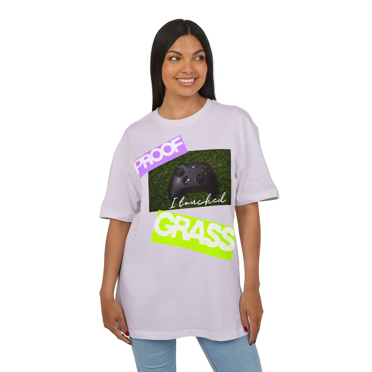‘Proof I touched grass’- Oversized Tshirt