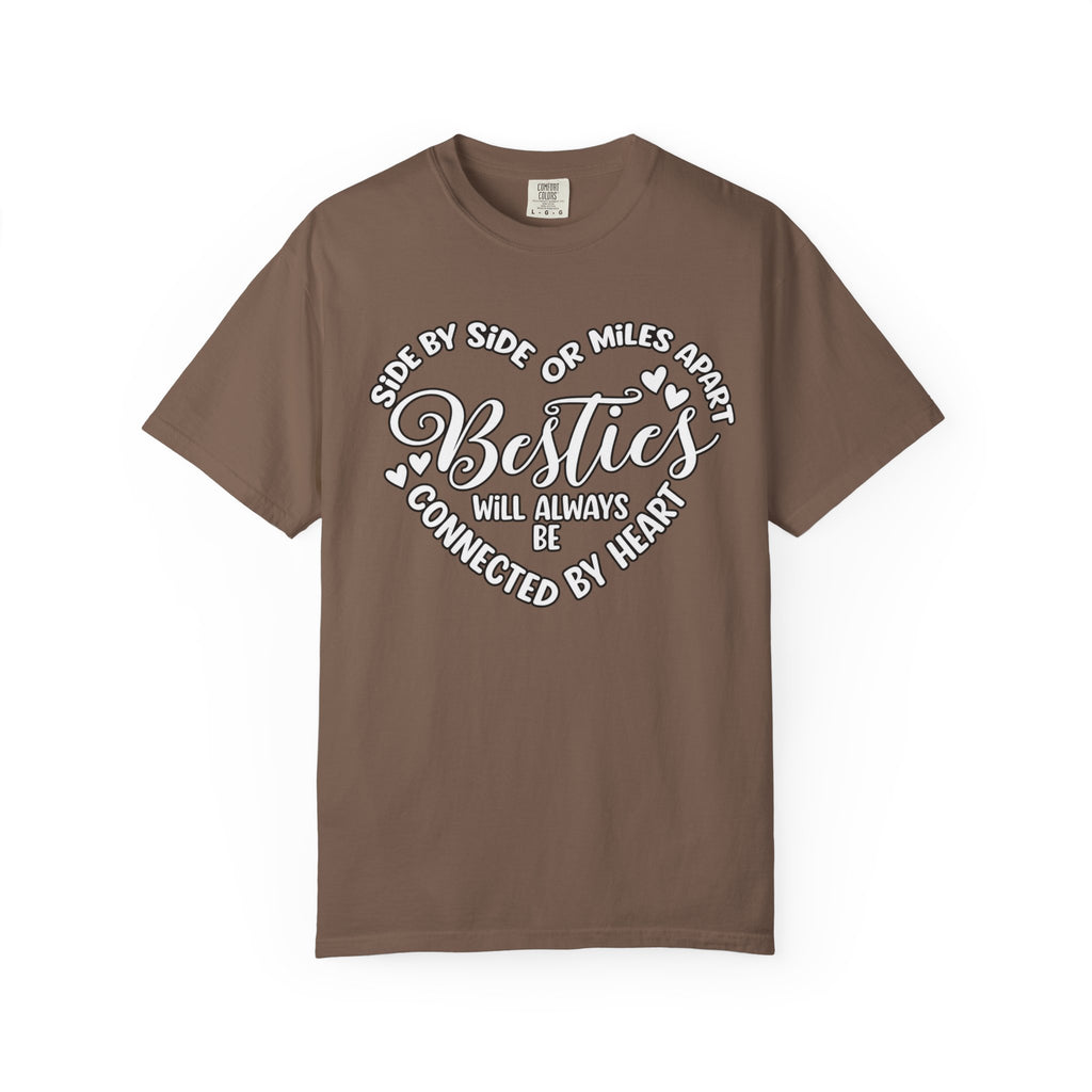 Besties Will Always Be Connected by Heart T-Shirt