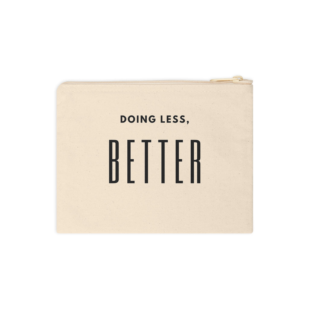 Doing Less, Better Canvas Zipper Pouch — Minimalist Accessory Bag