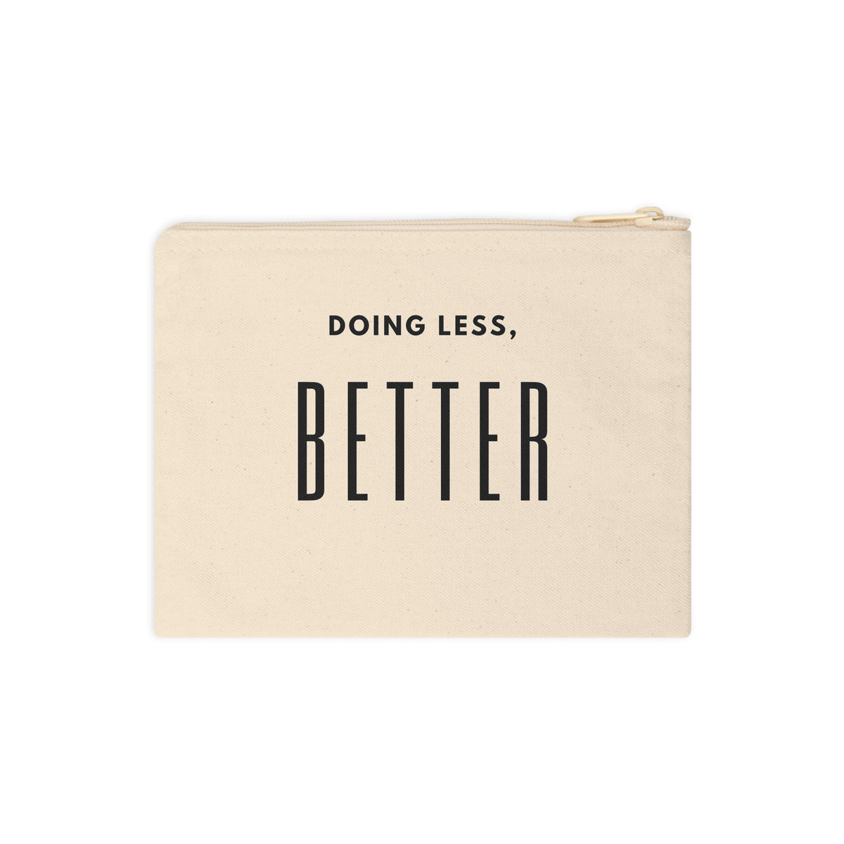 Doing Less, Better Canvas Zipper Pouch — Minimalist Accessory Bag