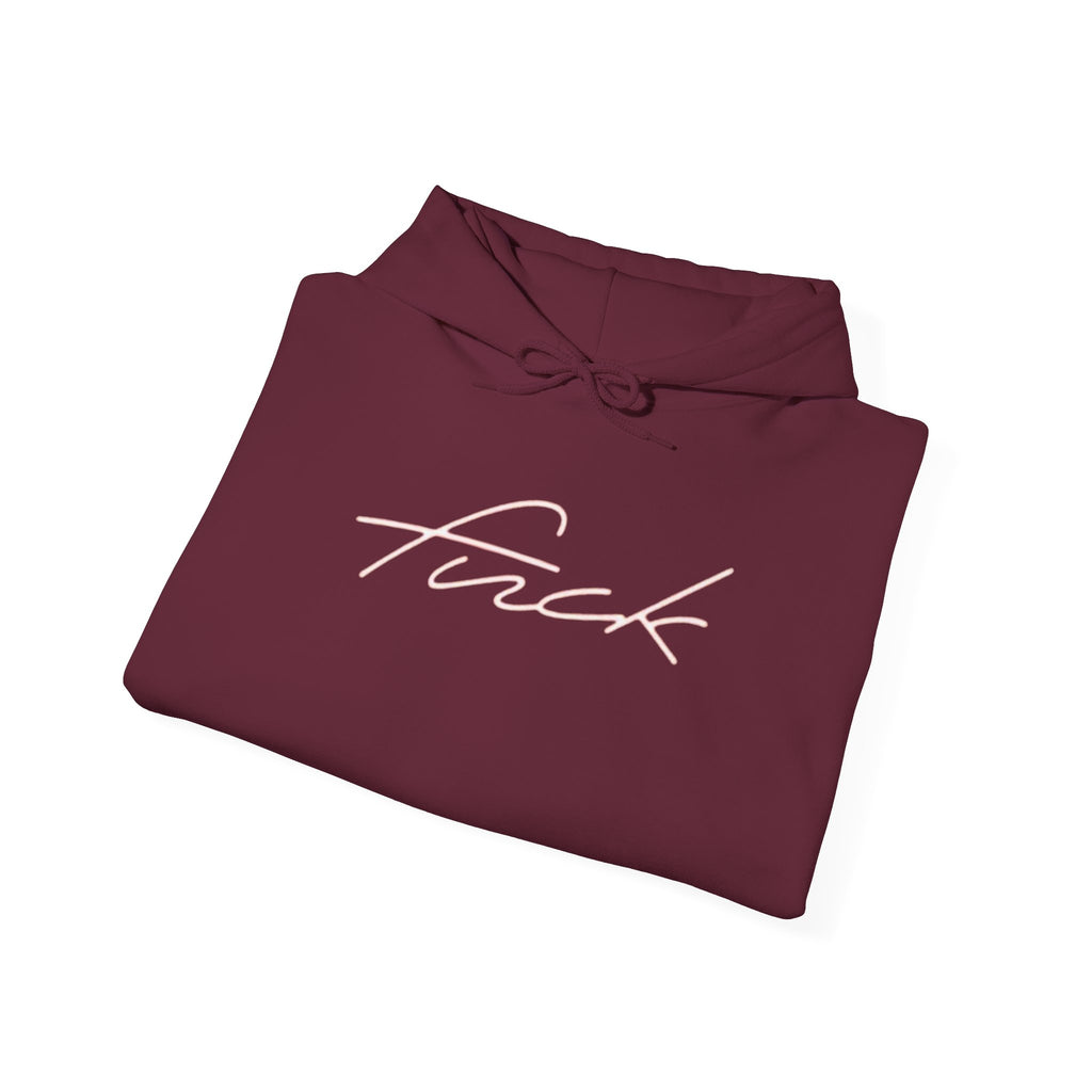 F*ck Script Hoodie – Minimalist Edgy Graphic Hooded Sweatshirt