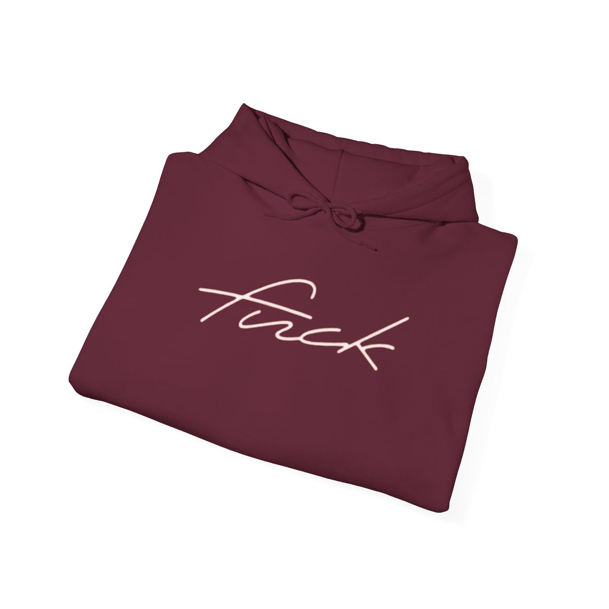 F*ck Script Hoodie – Minimalist Edgy Graphic Hooded Sweatshirt