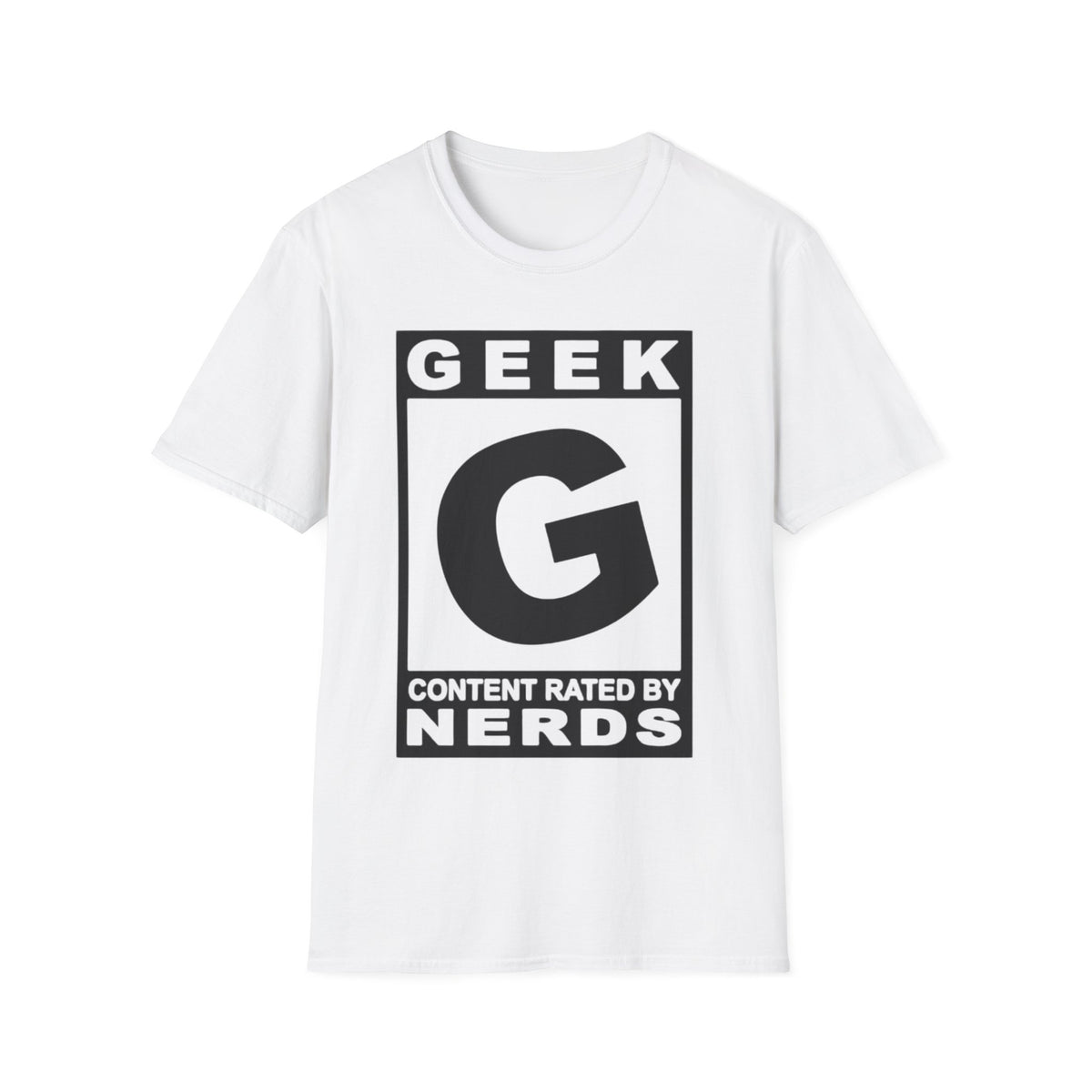 Geek G Rating T-Shirt — "Content Rated by Nerds" Graphic Tee