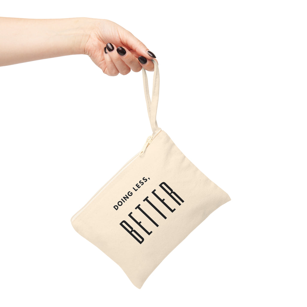 Doing Less, Better Canvas Zipper Pouch — Minimalist Accessory Bag