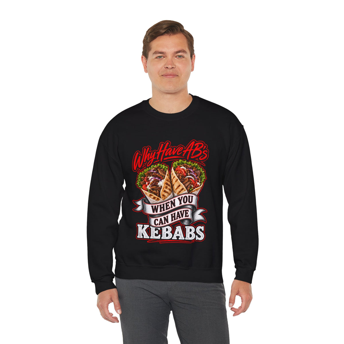 Epping Kebab jumper  – "Why Have Abs When You Can Have Kebabs" Comfort Pullover