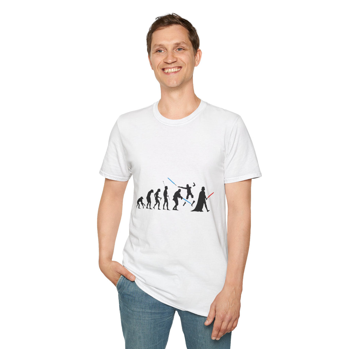 Evolution of Jedi T-Shirt — Funny Star Wars Lightsaber Evolution Tee