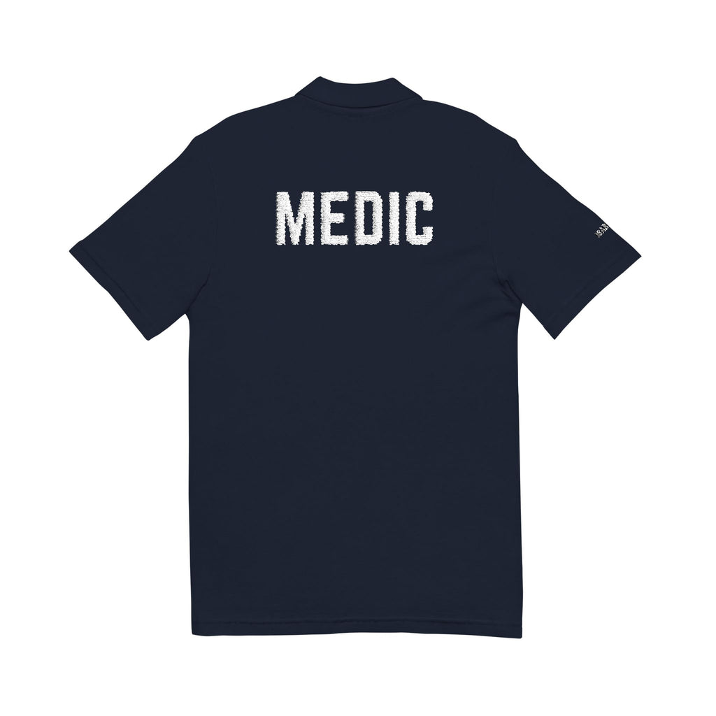 Medic Embroidered Polo Shirt – Navy Tactical First Responder Uniform