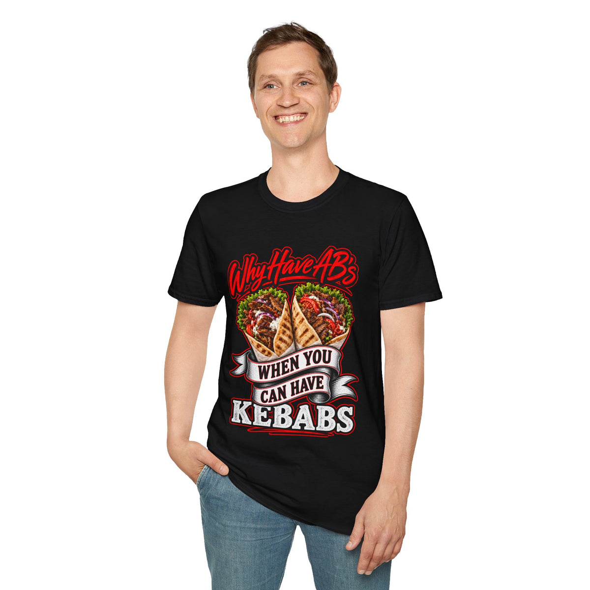 Epping Kebab T-Shirt — "Why Have Abs When You Can Have Tacos" Funny Taco Graphic Tee