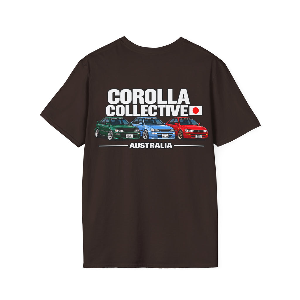 Corolla Collective T‑Shirt — Australia Skyline Graphic Tee (Classic Corolla Cars)