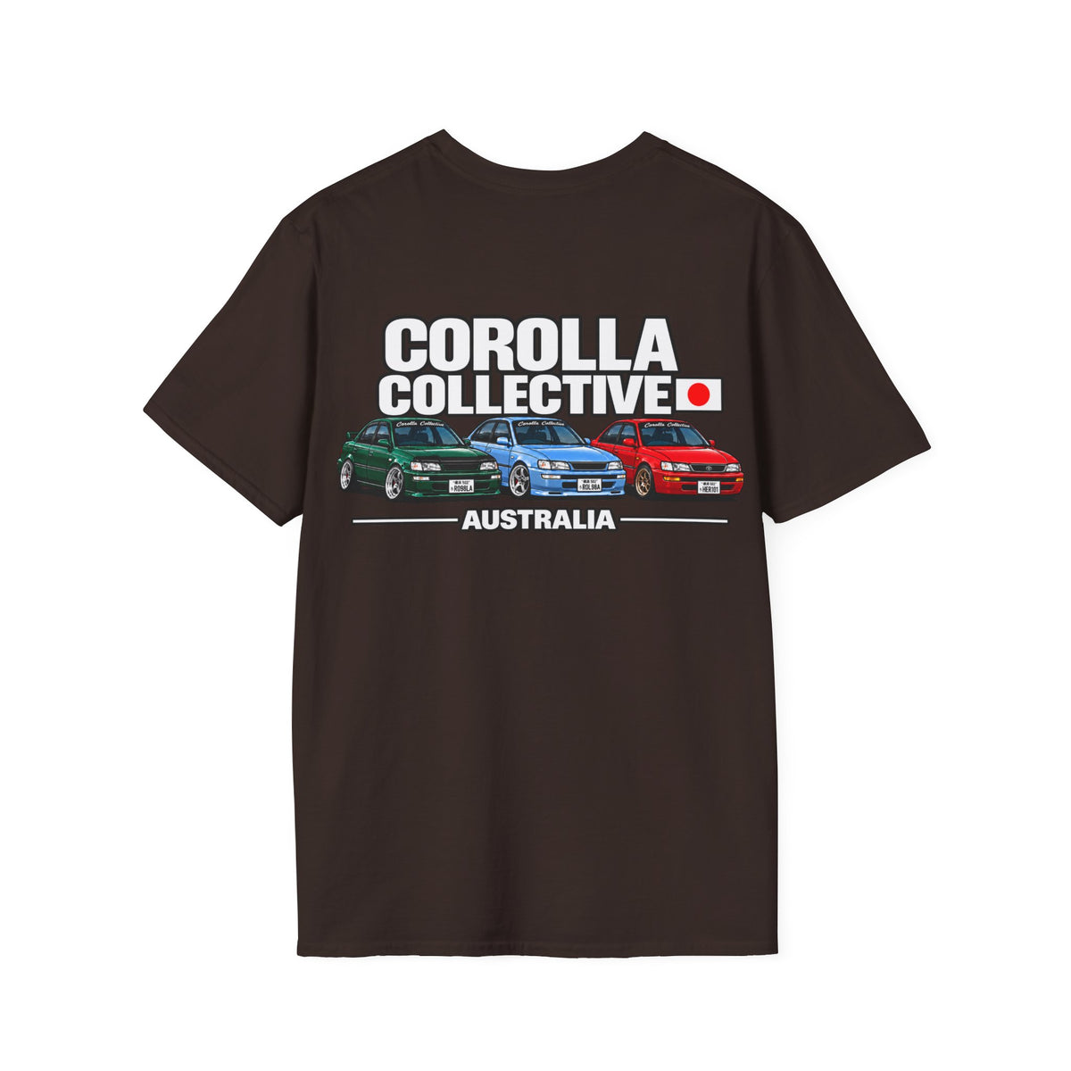 Corolla Collective T‑Shirt — Australia Skyline Graphic Tee (Classic Corolla Cars)