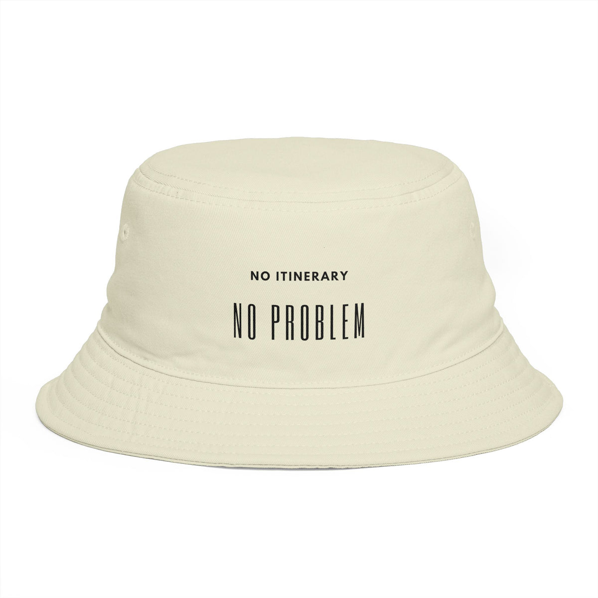 No Itinerary Bucket Hat – 'No Problem' Travel Adventure Sun Hat