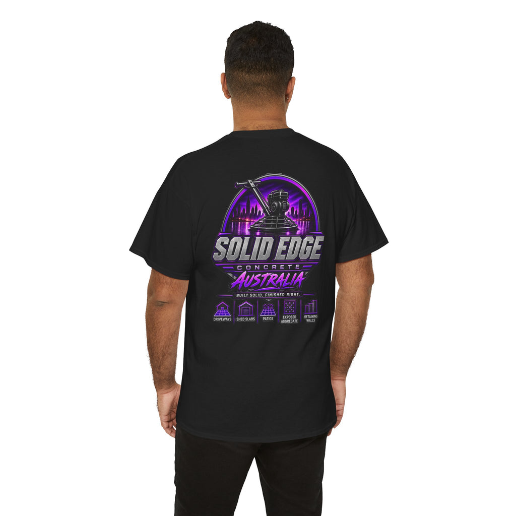 Solid Edge Concrete Australia T‑Shirt — Retro Purple Logo Tee
