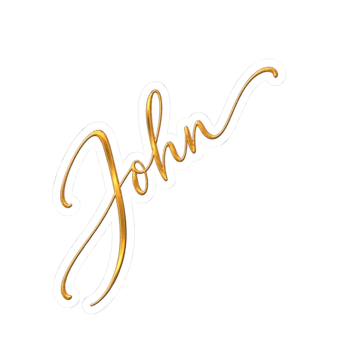 "John" – Elegant Script Kiss-Cut Decal