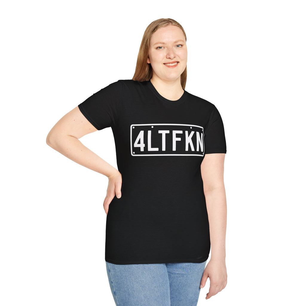 4LTFKN License Plate Tee — Graphic T‑Shirt