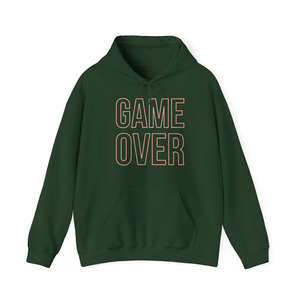 Game Over Hoodie – Retro Outline Graphic Pullover