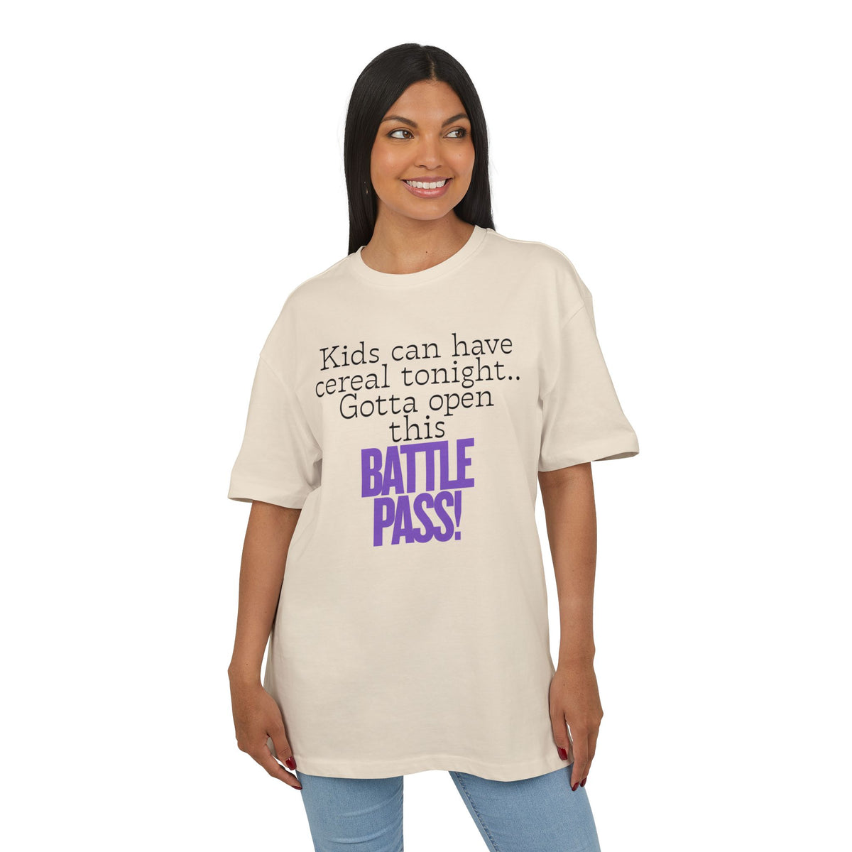 ‘Kids can have cereal tonight’- Oversized Tshirt