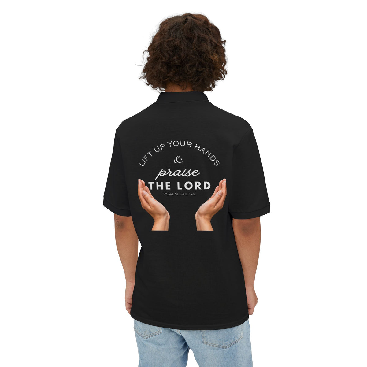 Praise The Lord Polo ( White font ) —  Men's Christian Worship Polo Shirt