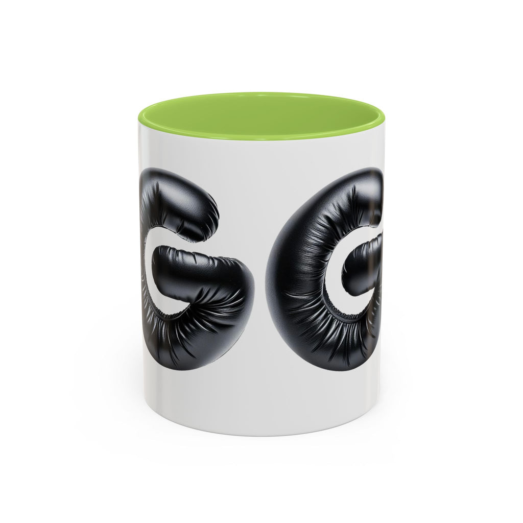 Grooming 'G' Accent Coffee Mug — Black Letter Balloon Initial Coffee Cup (11/15oz)