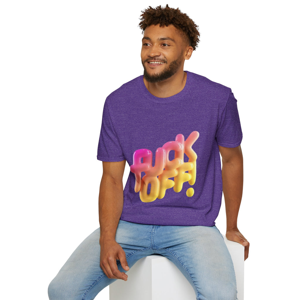 T‑Shirt — Colorful 3D "Back Off!" Graphic Tee