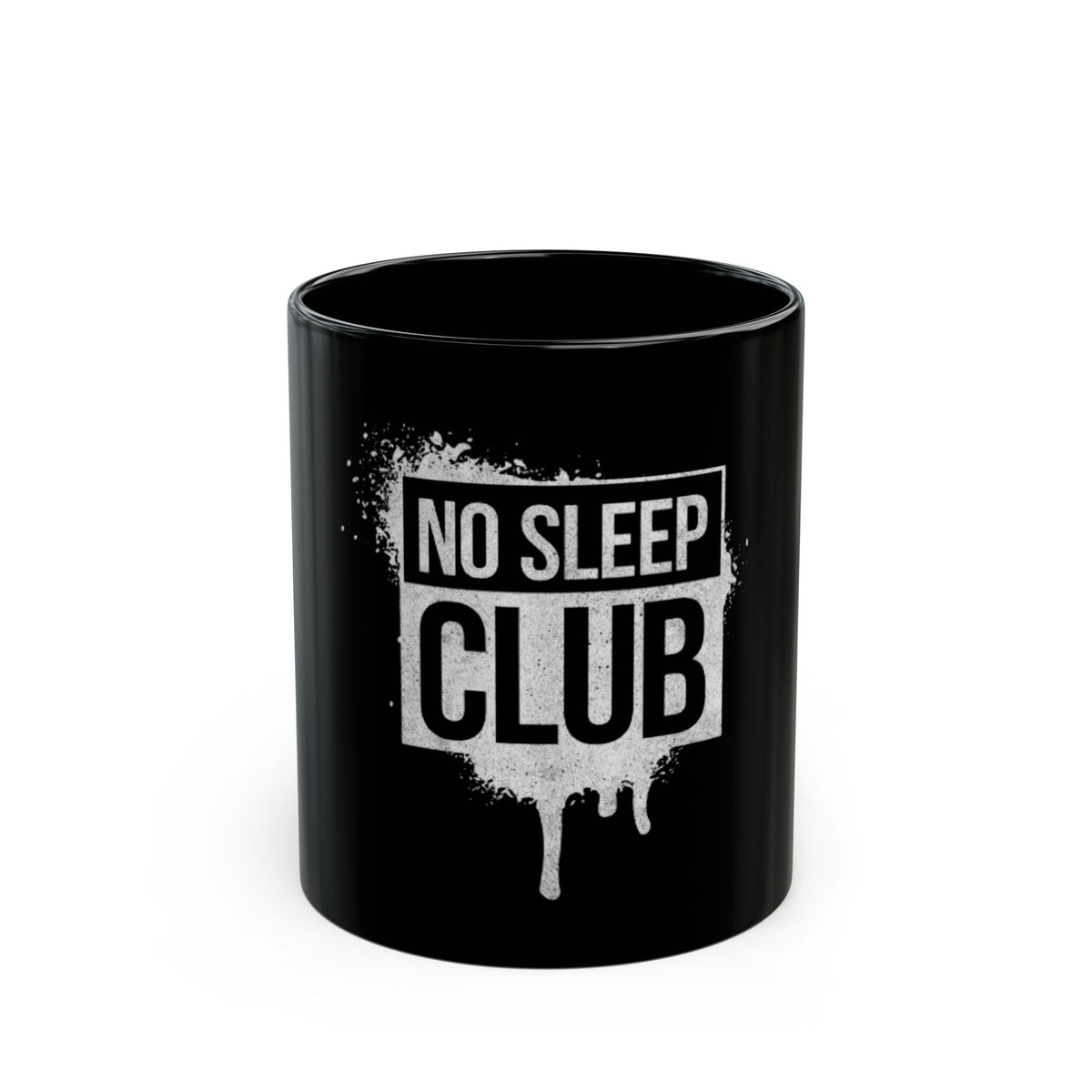 No Sleep Club Black Mug — 11oz & 15oz Espresso Coffee Cup for Night Owls