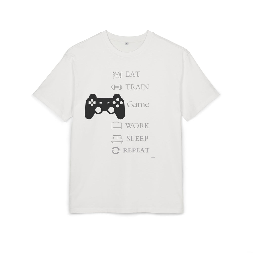 ‘Eat, Train, Game, Work, Sleep, Repeat’- Oversized Tshirt