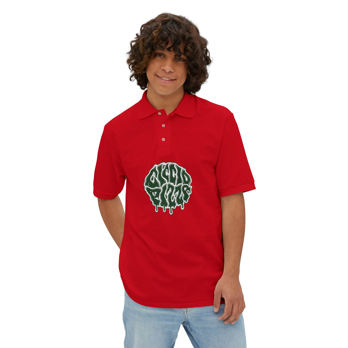 Ciccio Pizza 2 Drip Logo Polo — Men's Short-Sleeve Collared Shirt