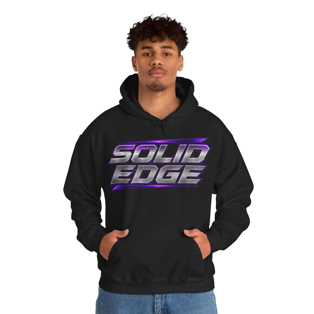 Solid Edge Concrete Australia Hoodie — Retro Neon Logo Workwear