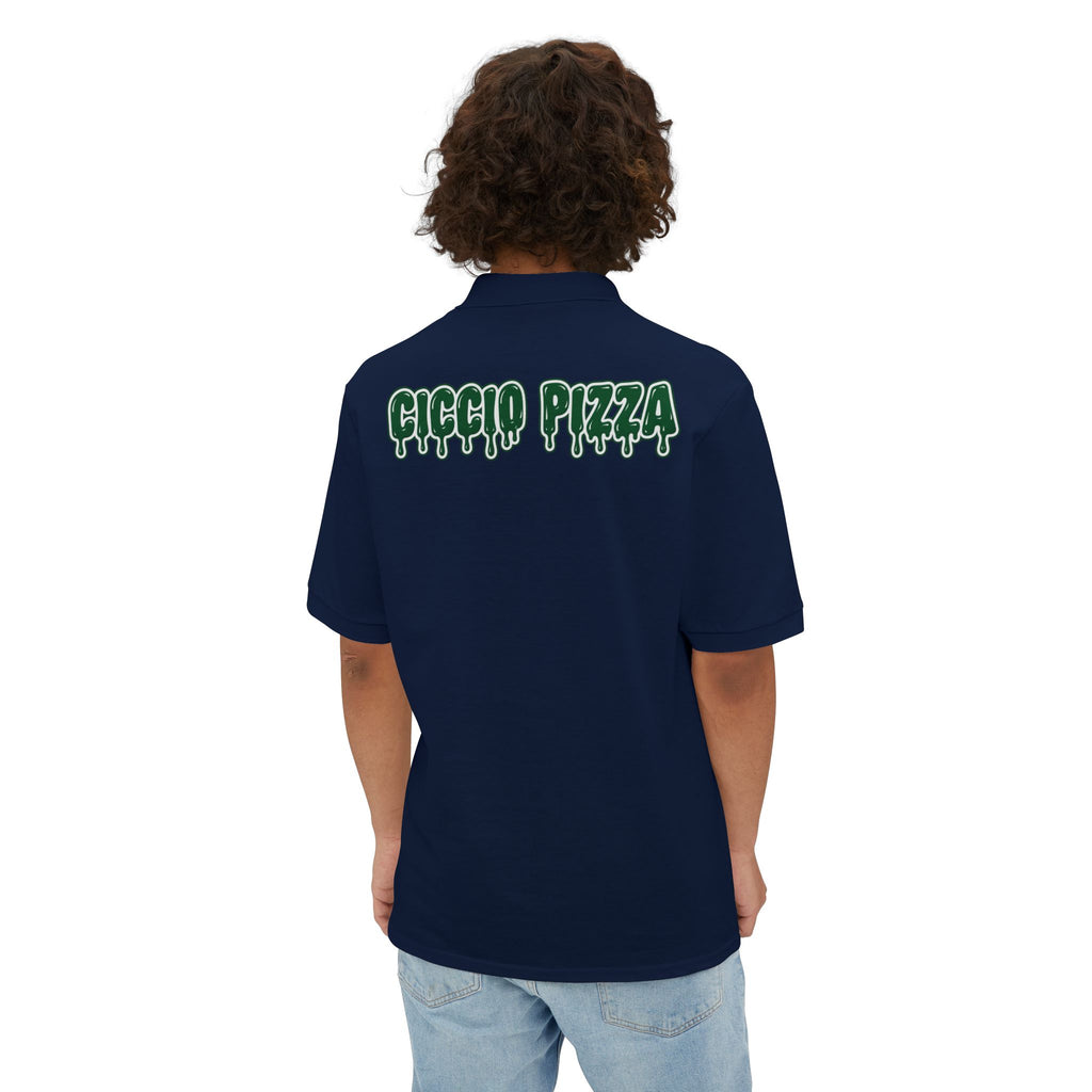 Ciccio Pizza 2 Drip Logo Polo — Men's Short-Sleeve Collared Shirt