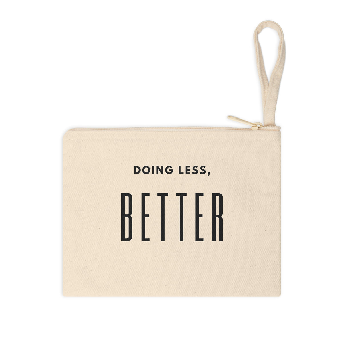 Doing Less, Better Canvas Zipper Pouch — Minimalist Accessory Bag