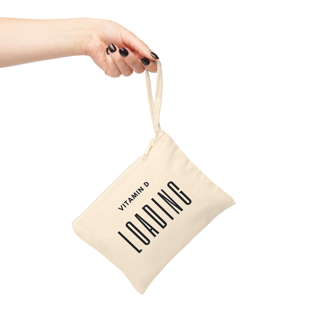 Accessory Pouch — "Vitamin D Loading" Canvas Zipper Pouch