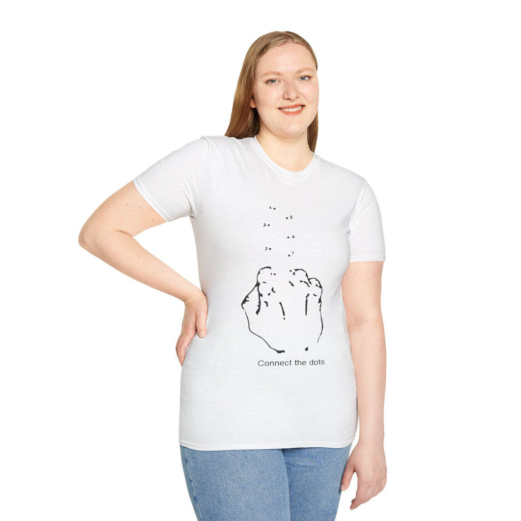 Connect the Dots T-Shirt — Minimal Line Art Puzzle Tee