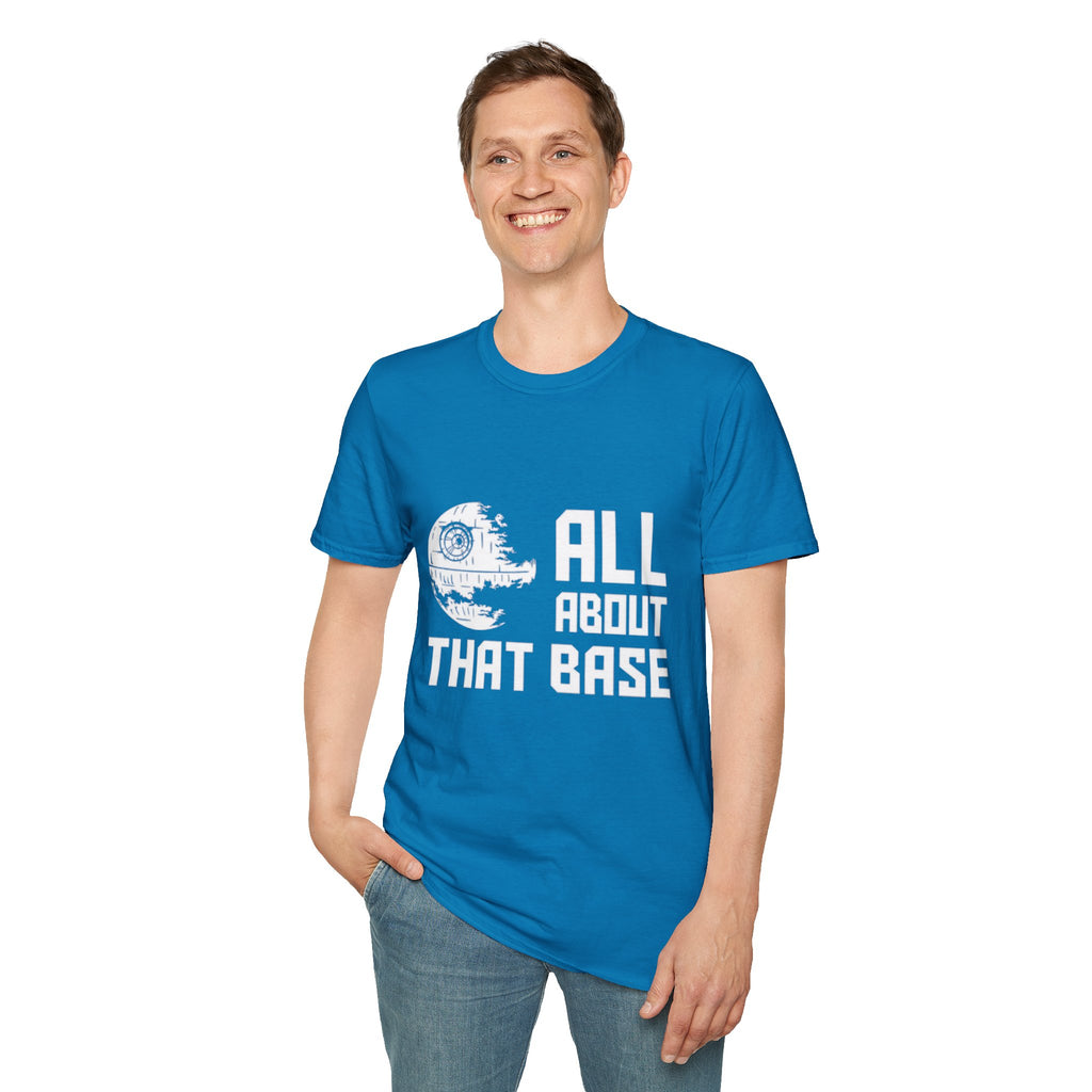 “All about that Base” T-Shirt with Subtle Floral Outline Design