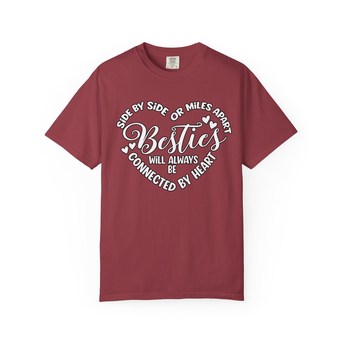 Besties Will Always Be Connected by Heart T-Shirt