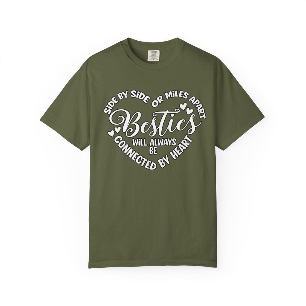 Besties Will Always Be Connected by Heart T-Shirt